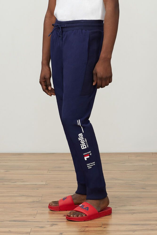 Fila Pants Orko Mens Navy - India OBY-870469